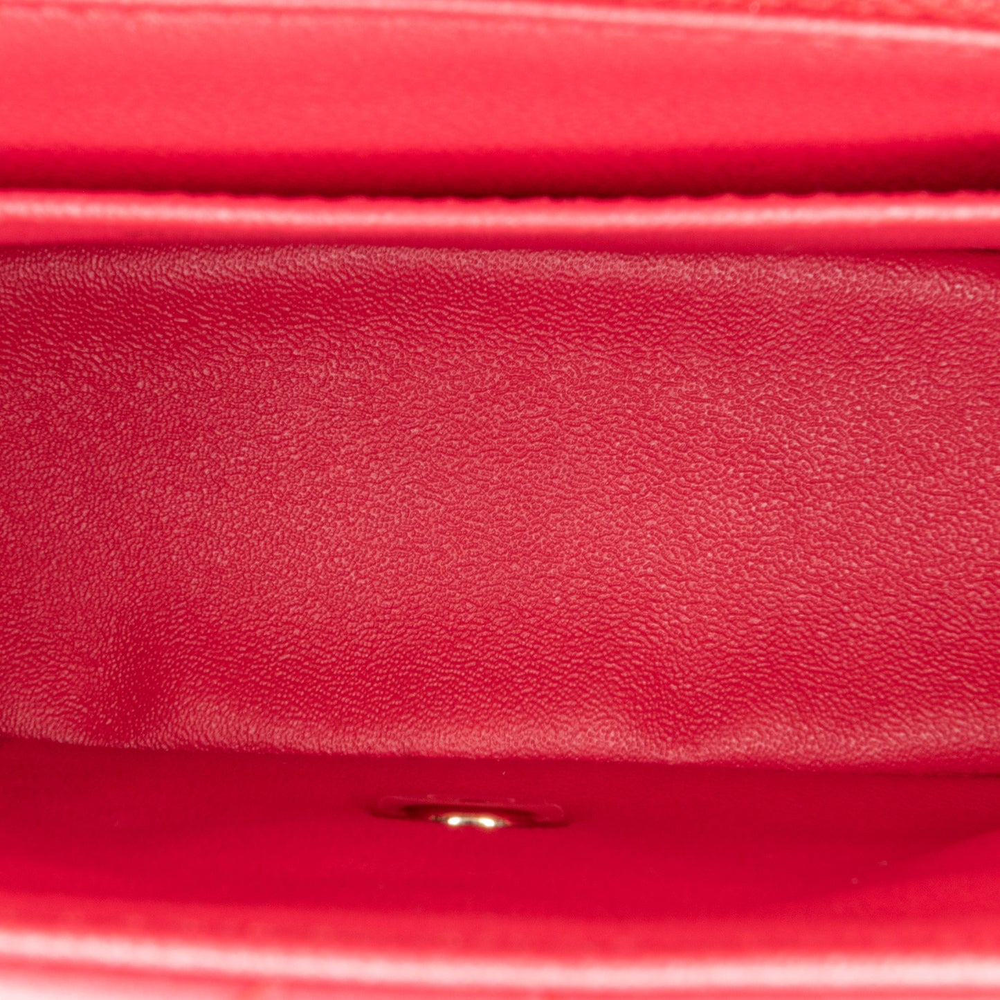 Mini Square Classic Lambskin Single Flap Red - Re-Luxury