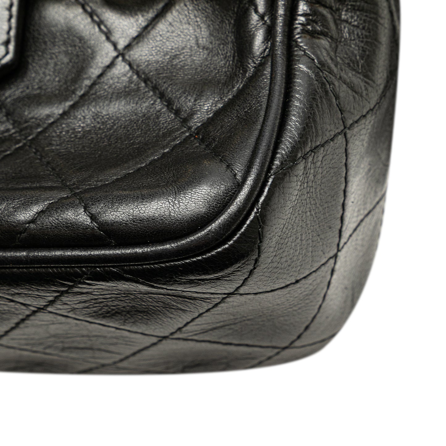 CC Quilted Lambskin Tassel Camera Bag Black - Re-Luxury