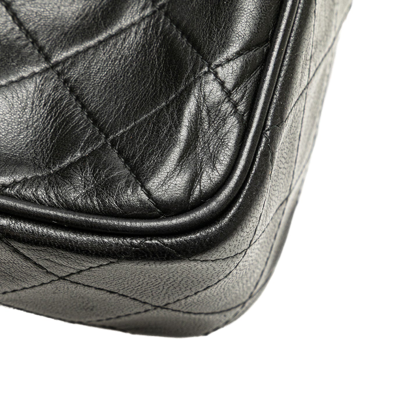 CC Quilted Lambskin Tassel Camera Bag Black - Re-Luxury