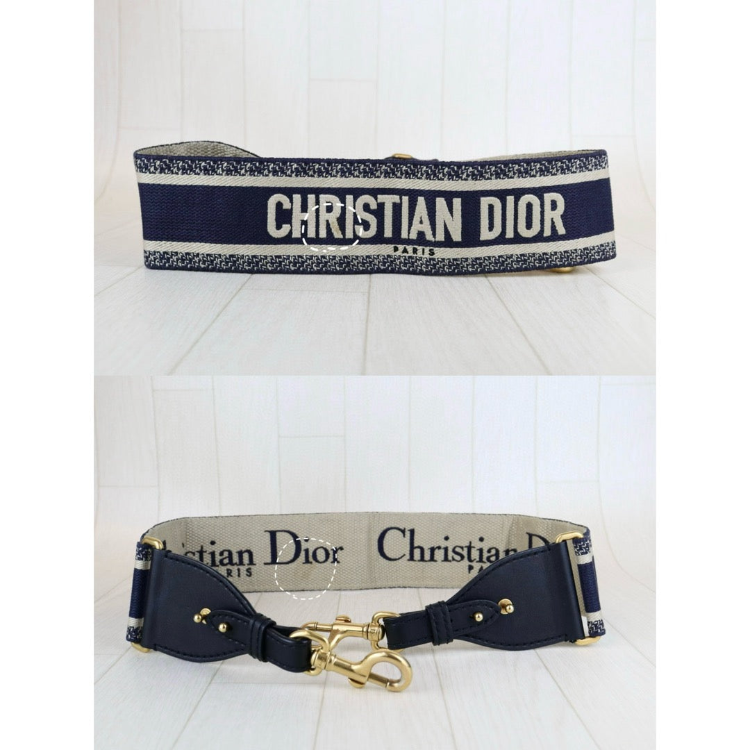 Blue Dior Oblique Jacquard Saddle Bag