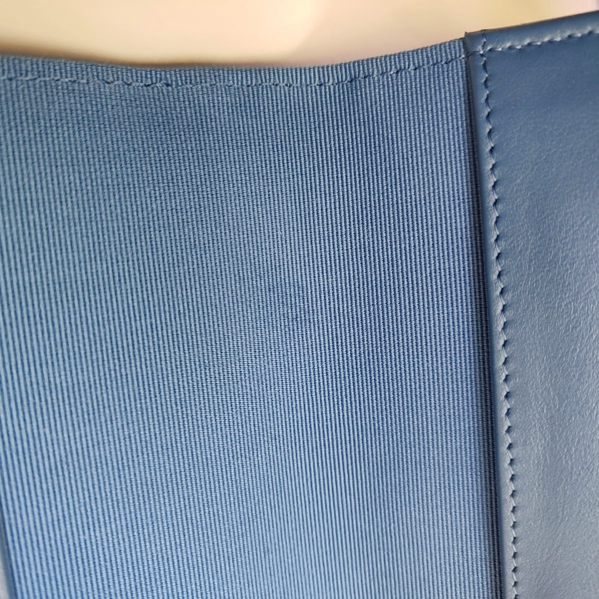 Chanel Blue denim quilted wallet