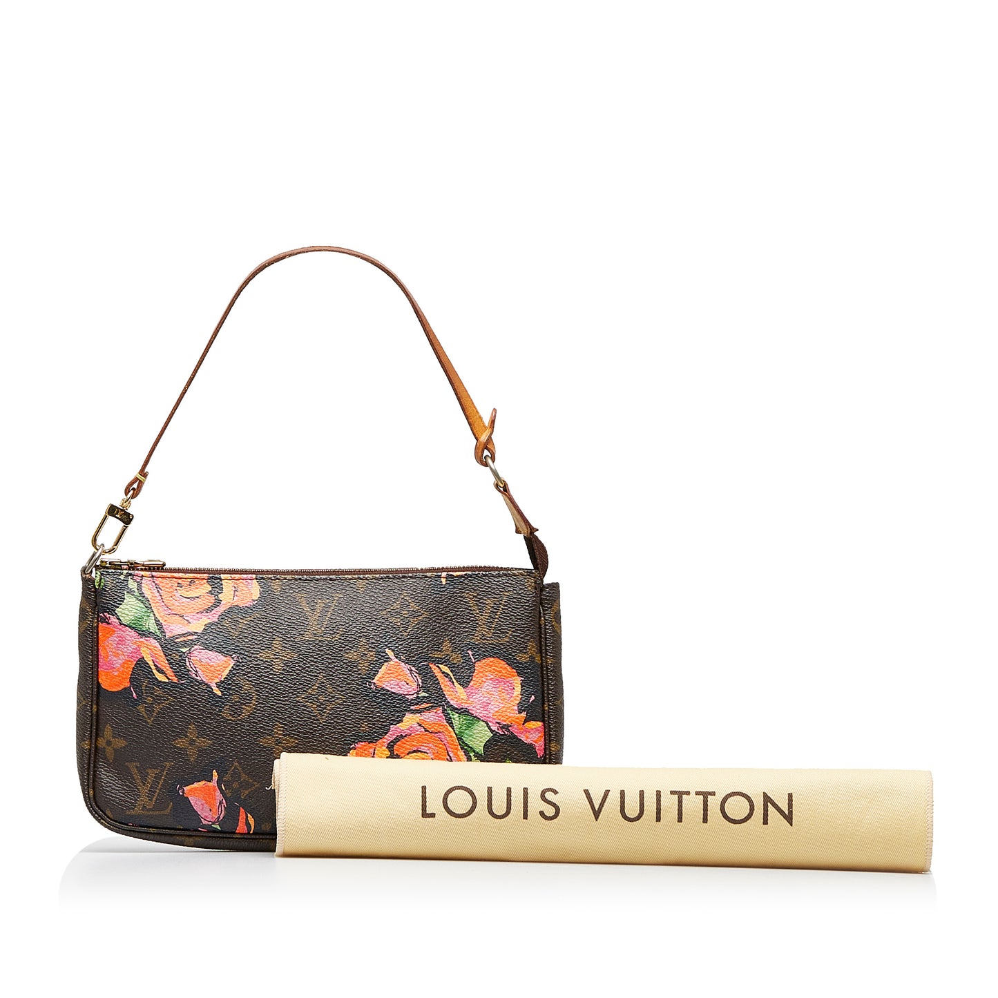 x Stephen Sprouse Monogram Roses Pochette Accessoires Brown - Re-Luxury