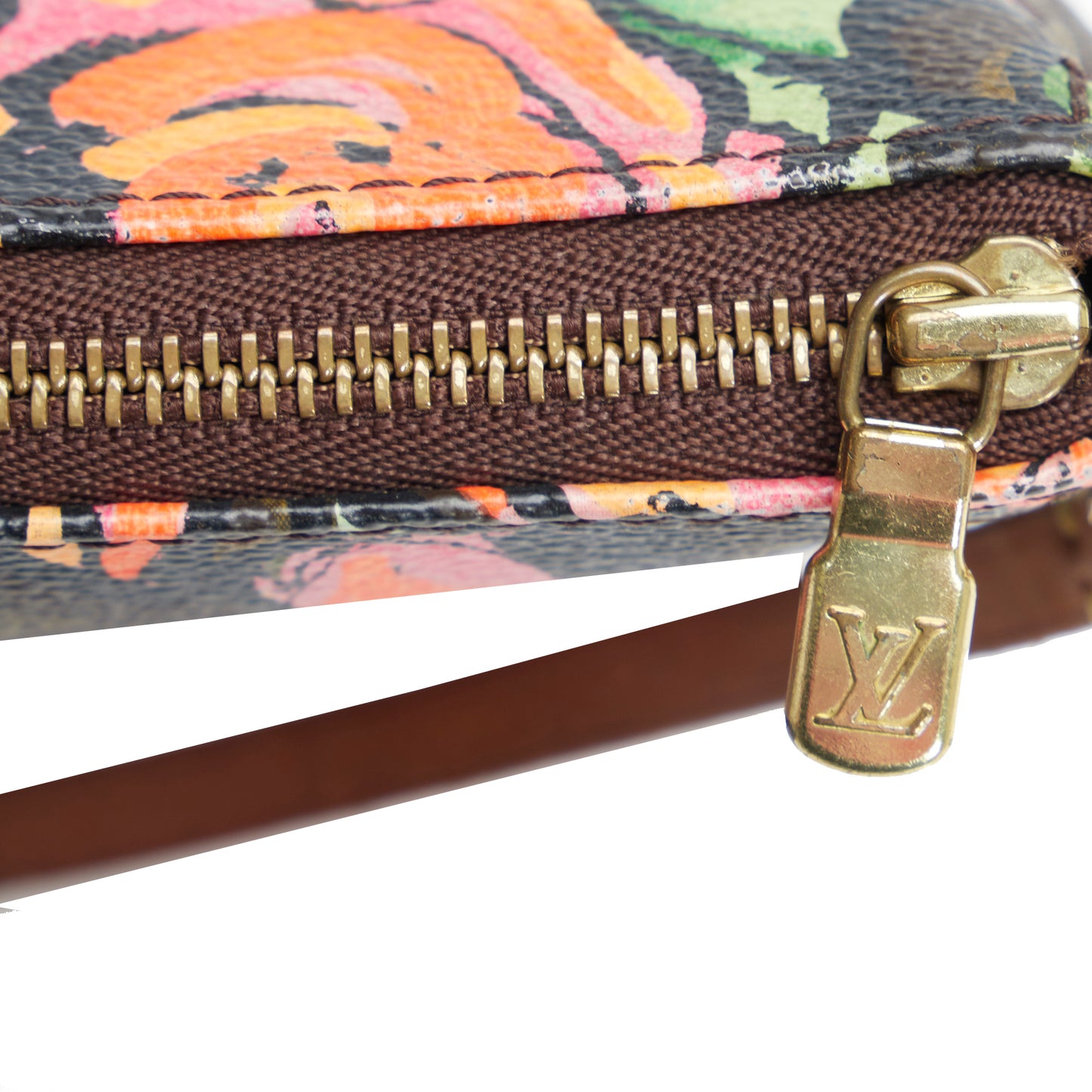 x Stephen Sprouse Monogram Roses Pochette Accessoires Brown - Re-Luxury