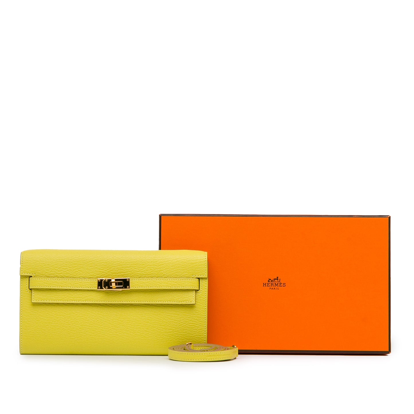 Chevre Kelly To Go Wallet Yellow - Re-Luxury