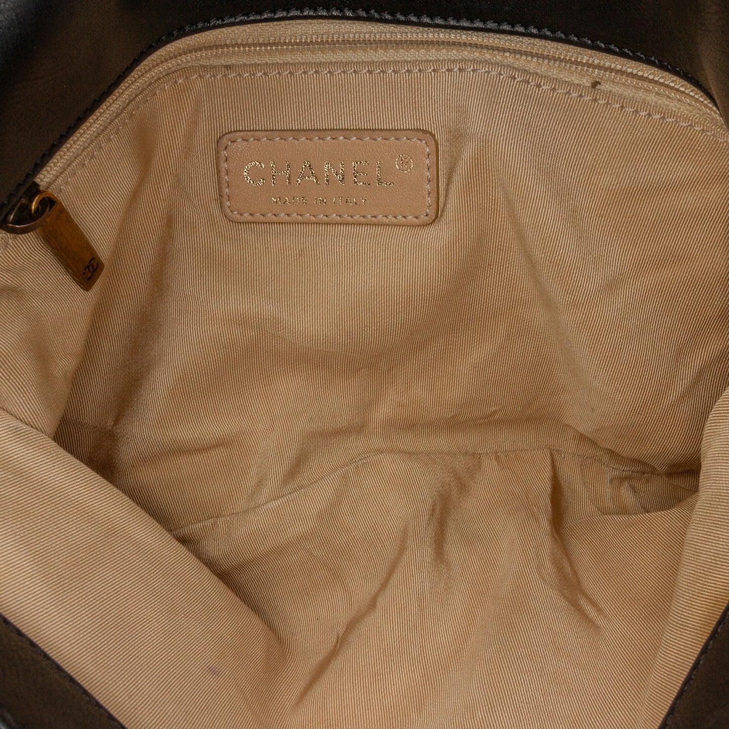 Quilted Calfskin CC Crown Flap Black - Re-Luxury