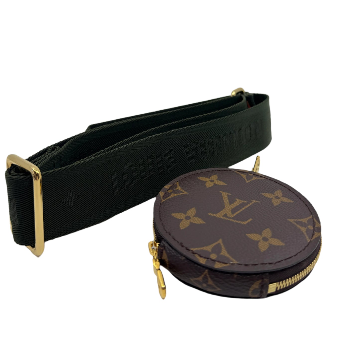 Coin-case-and-shoulder-strap-in-fabric-with-Louis-Vuitton-written-of-the-Louis-Vuitton-Multi-Pochette-Accessoires-with-gold-details