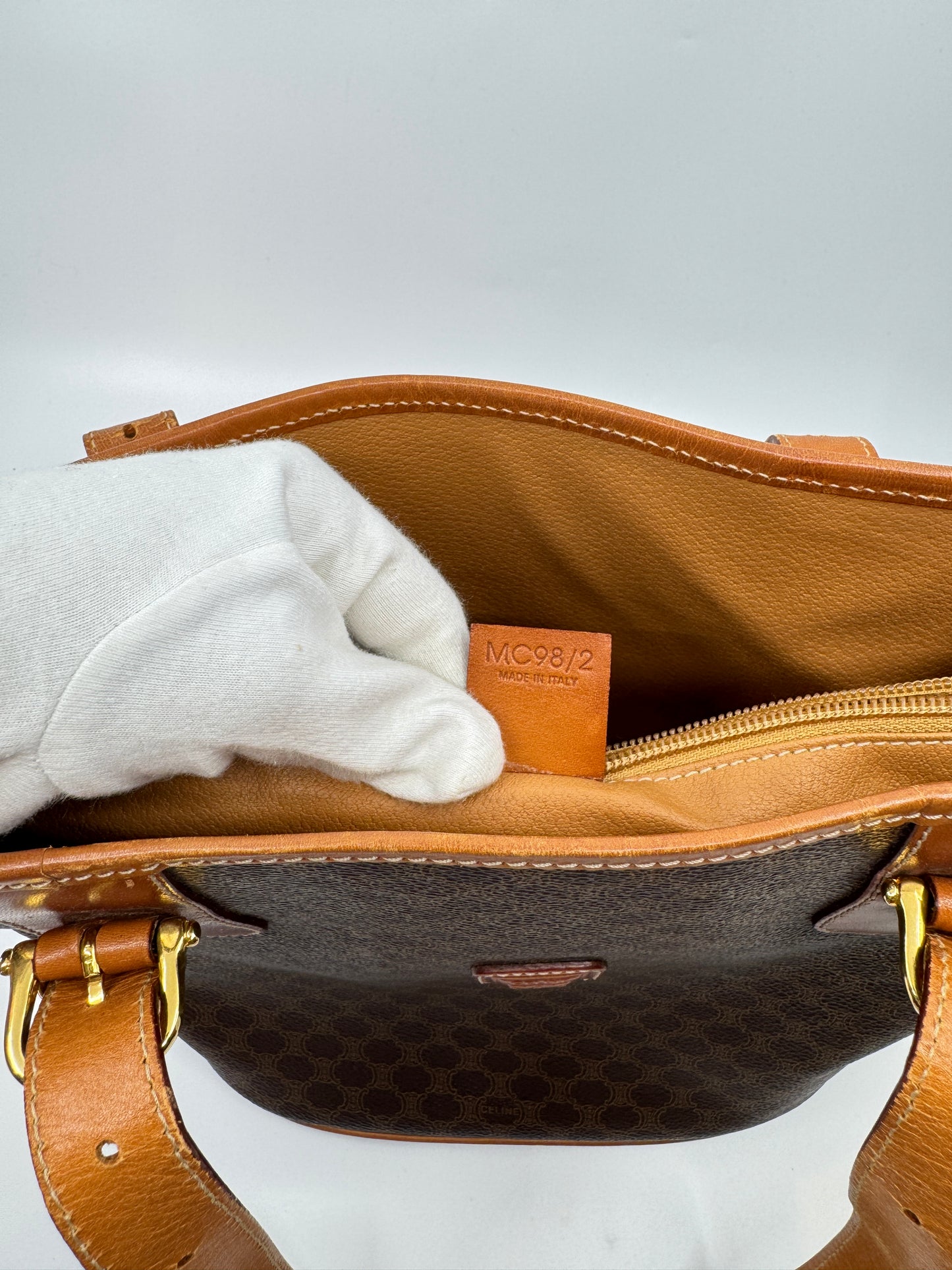 Celine Macadam Coated Canvas Tote Bag
