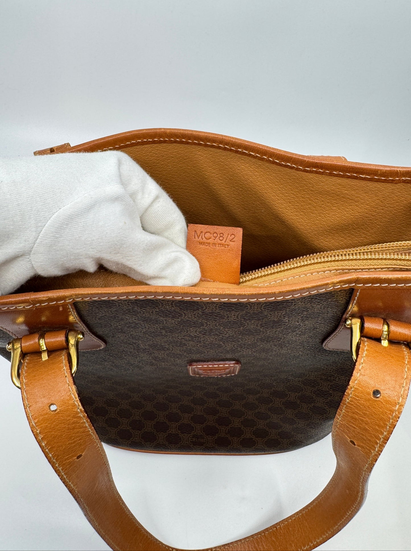 Celine Macadam Coated Canvas Tote Bag