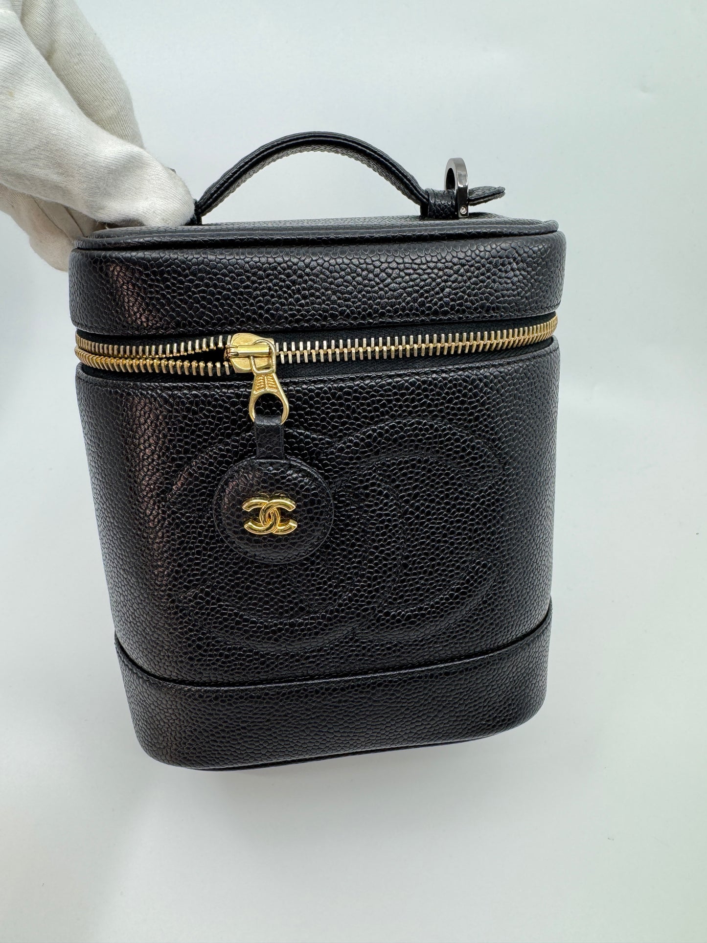 Chanel CC Caviar Vanity Bag Black
