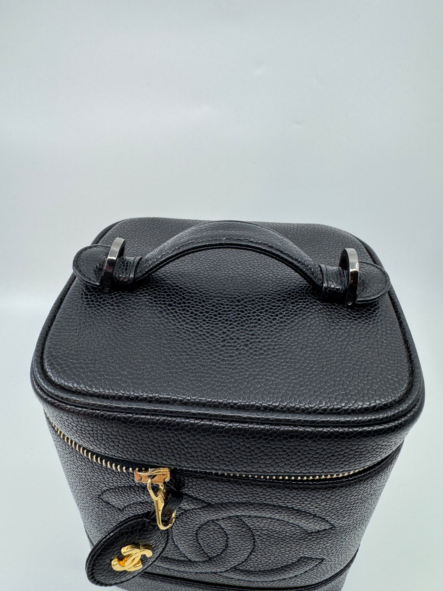 Chanel CC Caviar Vanity Bag Black