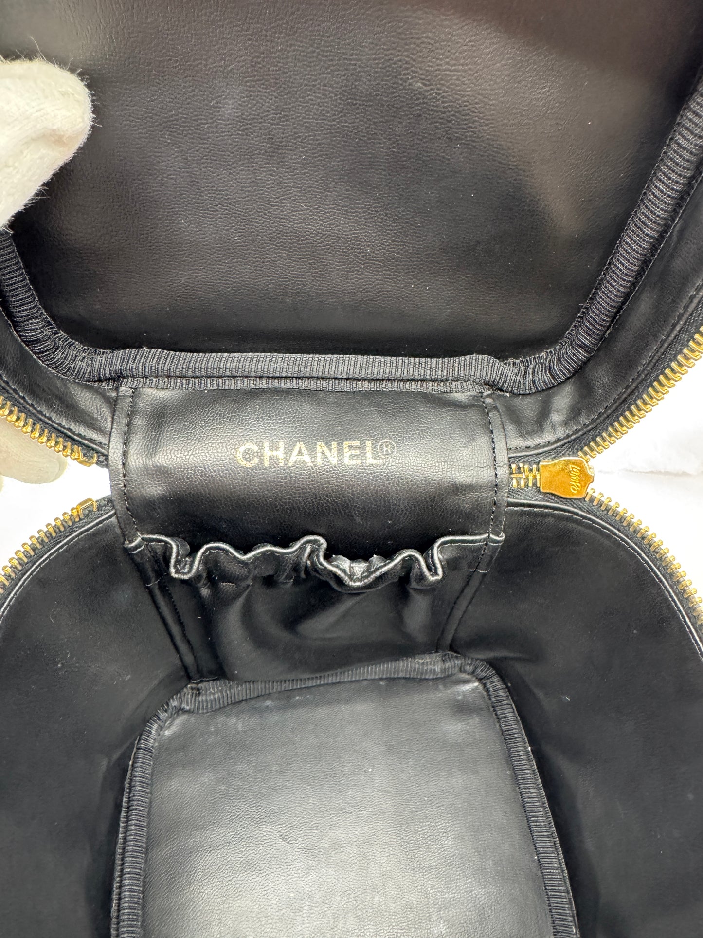Chanel CC Caviar Vanity Bag Black