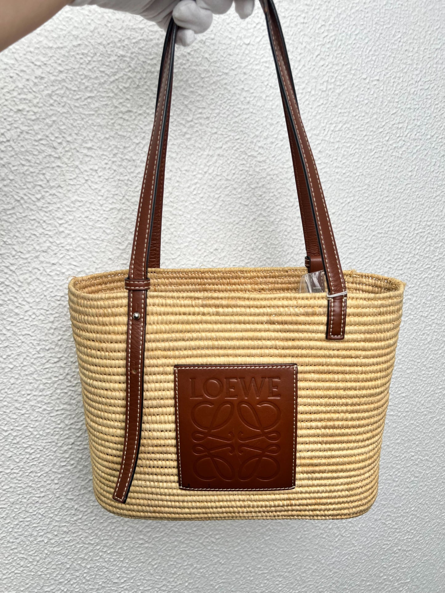 Loewe Small Raffia Basket Bag