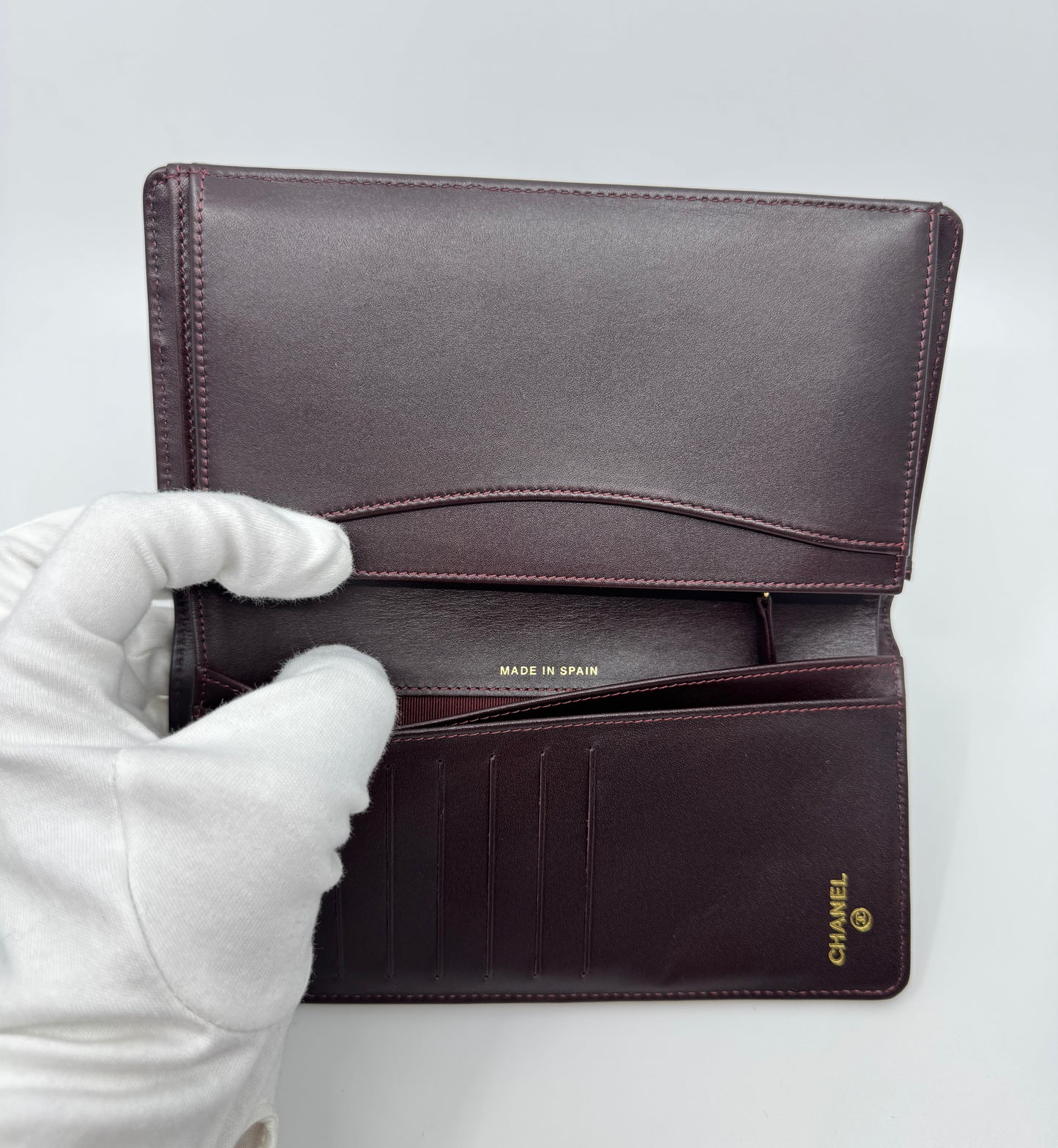 Chanel Black Quilted Caviar Leather L Yen Continental Wallet