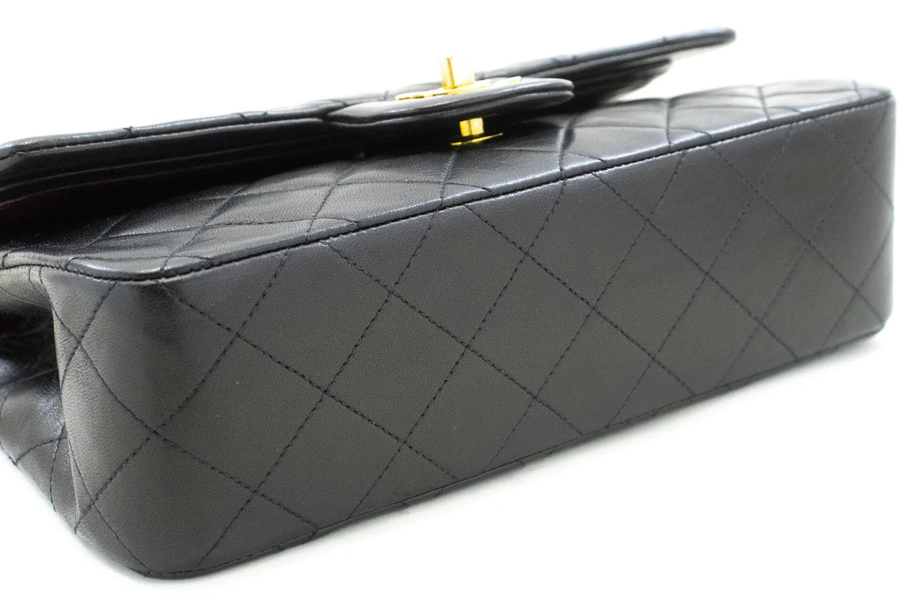 Chanel Vintage Classic Double Flap Bag Quilted Lambskin Small