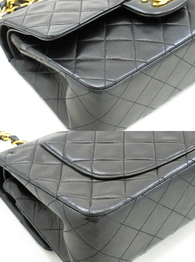 Chanel Vintage Classic Double Flap Bag Quilted Lambskin Small