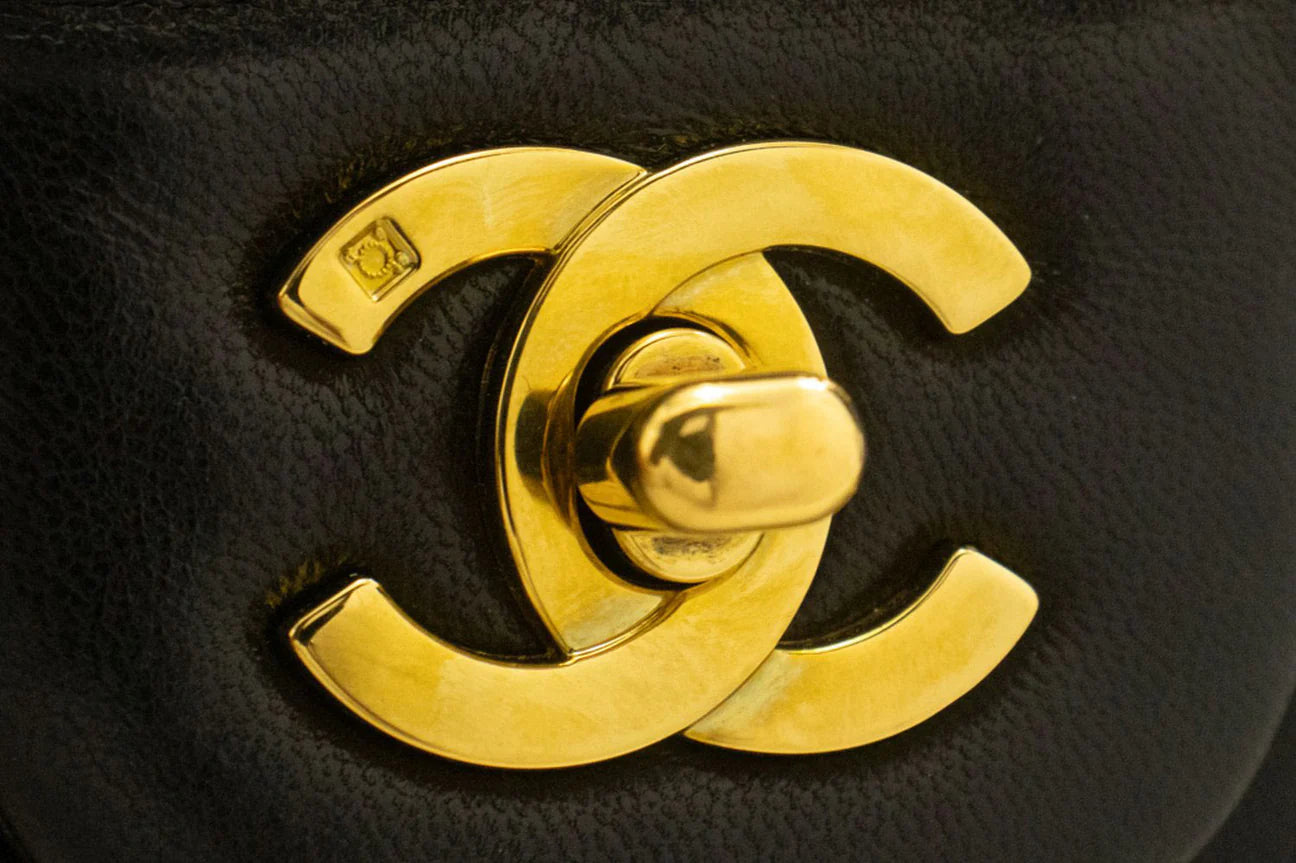 Chanel Vintage Classic Double Flap Bag Quilted Lambskin Small