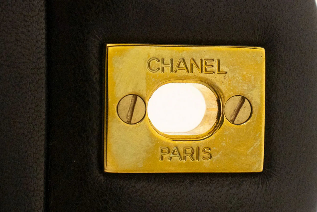 Chanel Vintage Classic Double Flap Bag Quilted Lambskin Small