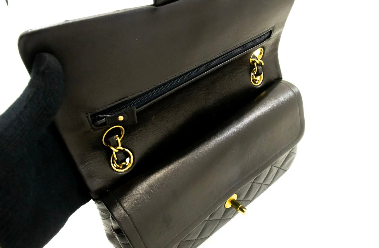 Chanel Vintage Classic Double Flap Bag Quilted Lambskin Small