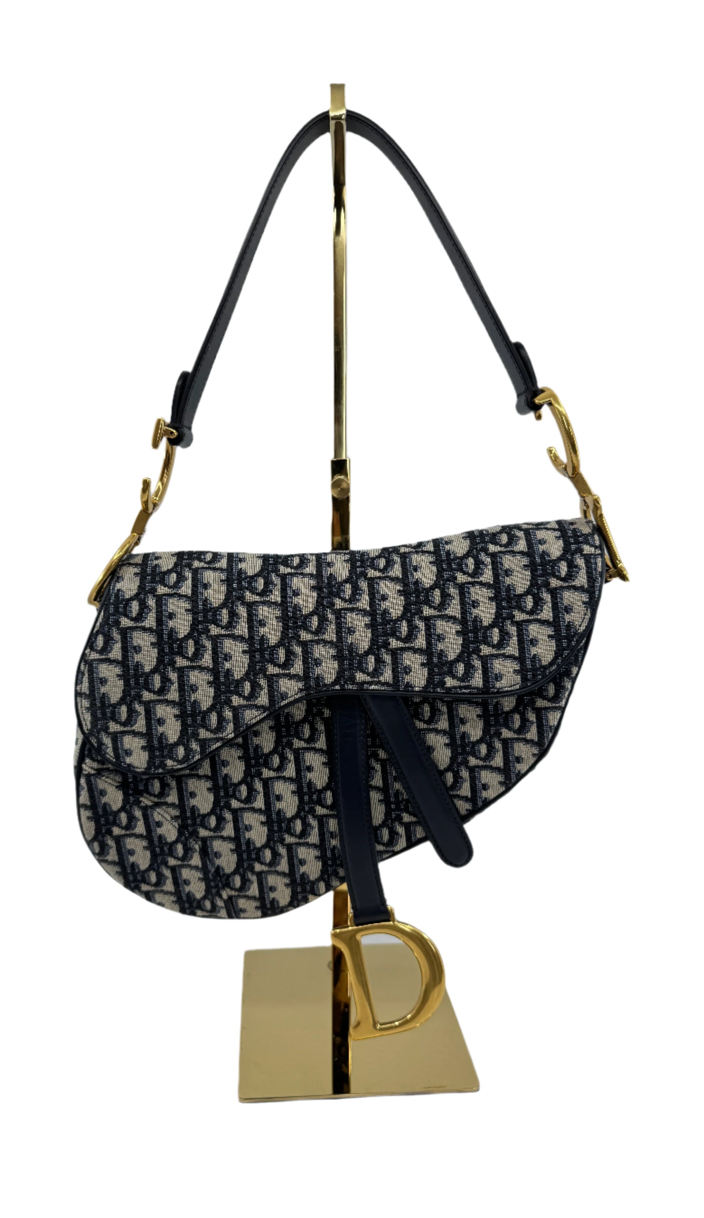 Dior Saddle Bag Blue Dior Oblique Jacquard
