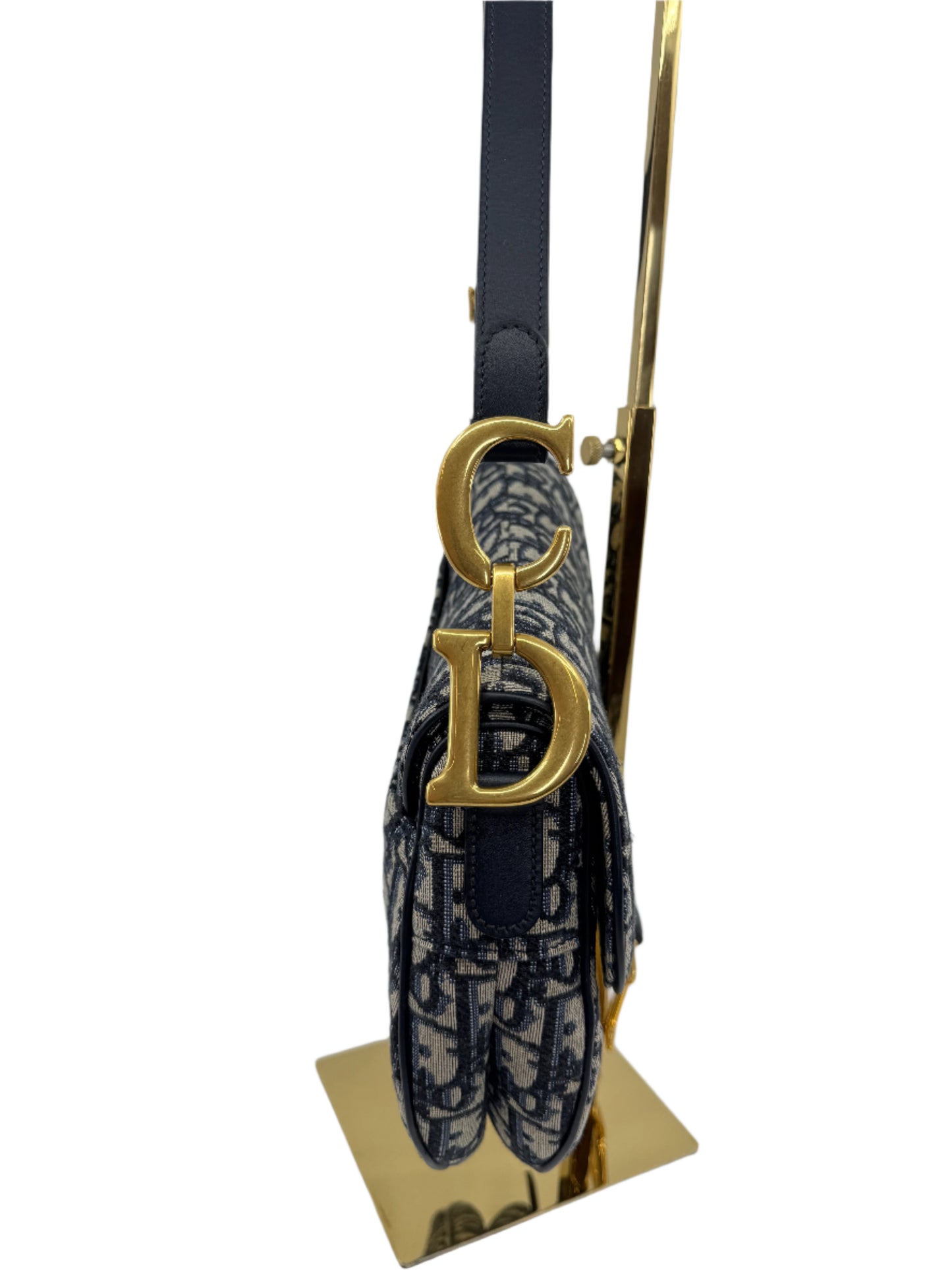 Dior Saddle Bag Blue Dior Oblique Jacquard