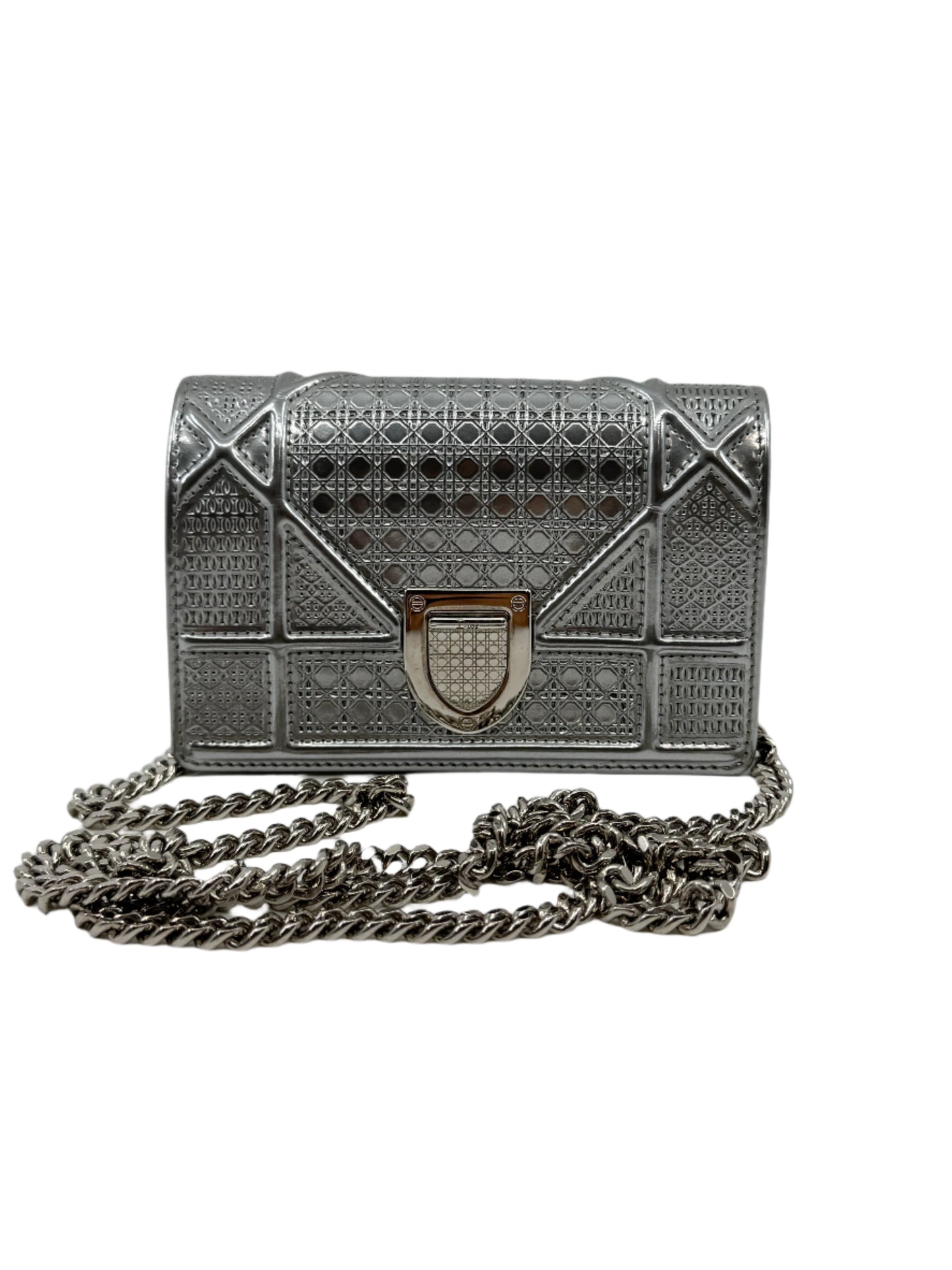 Dior Diorama Wallet On Chain Silver