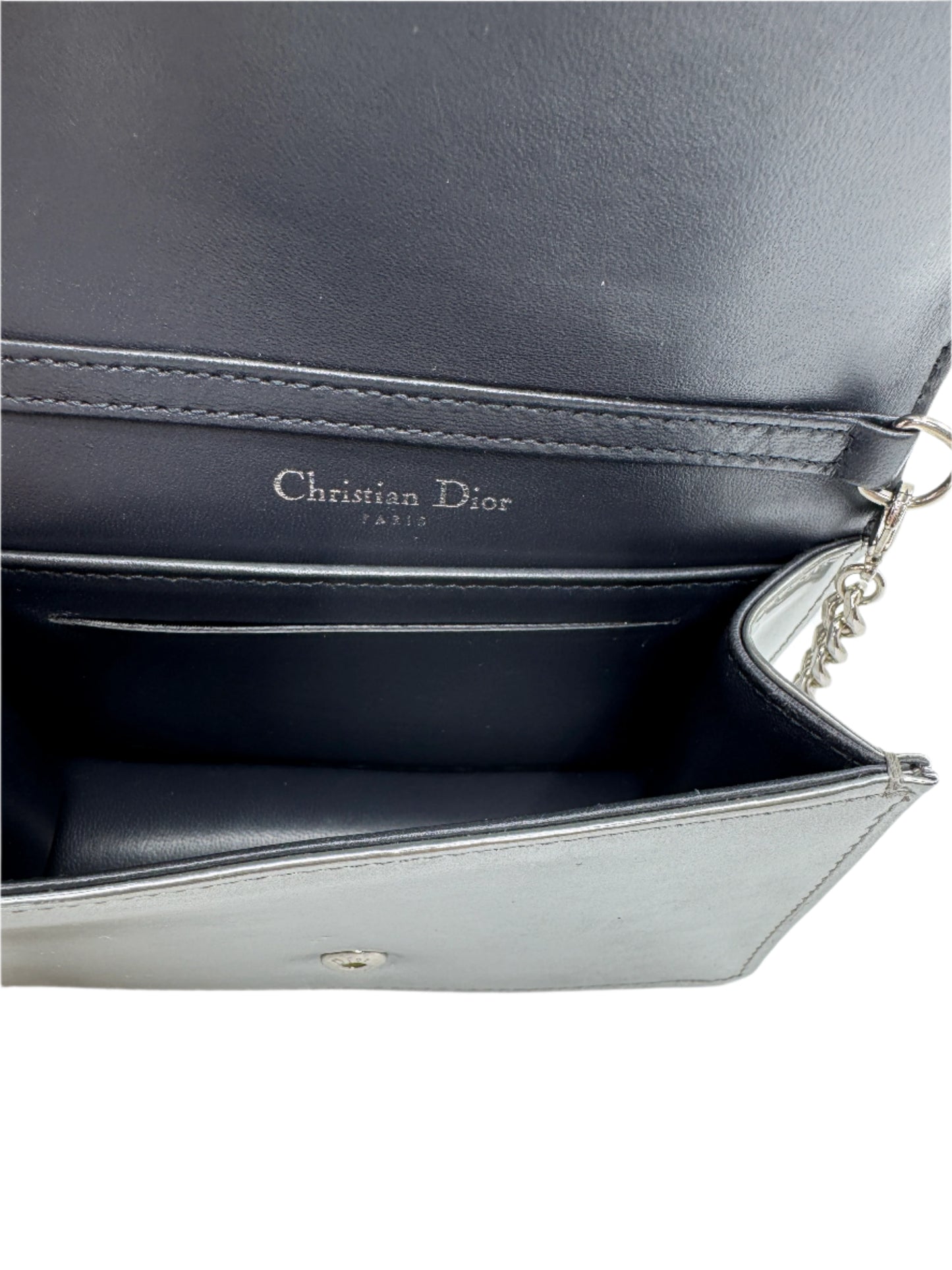 Dior Diorama Wallet On Chain Silver