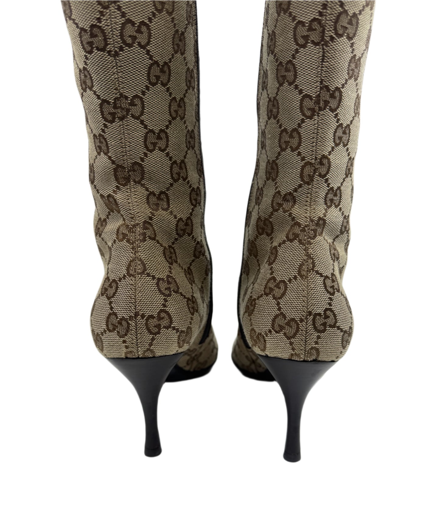Gucci Vintage Monogram Knee High Boots