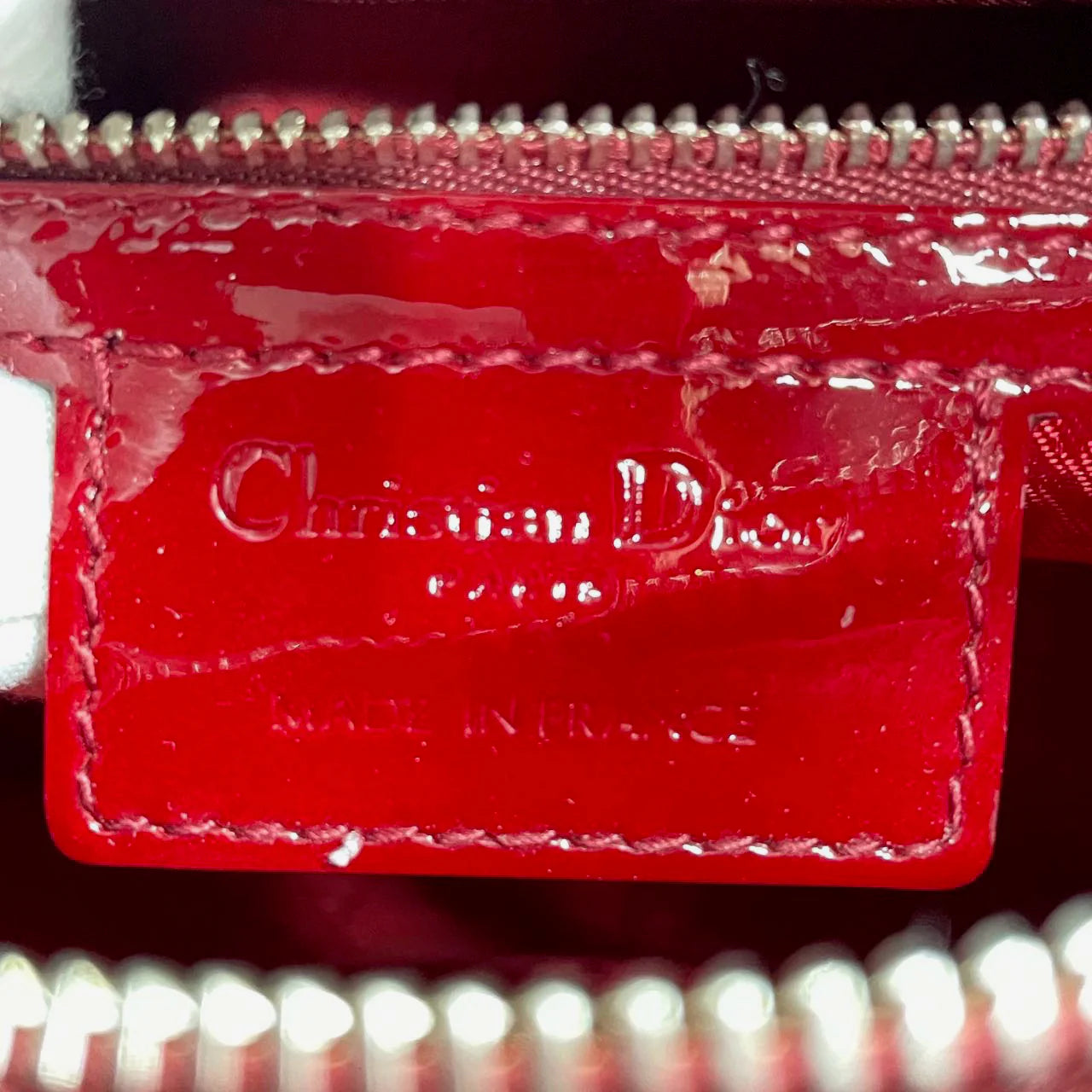 Lady Dior Medium Patent Leather Handbag