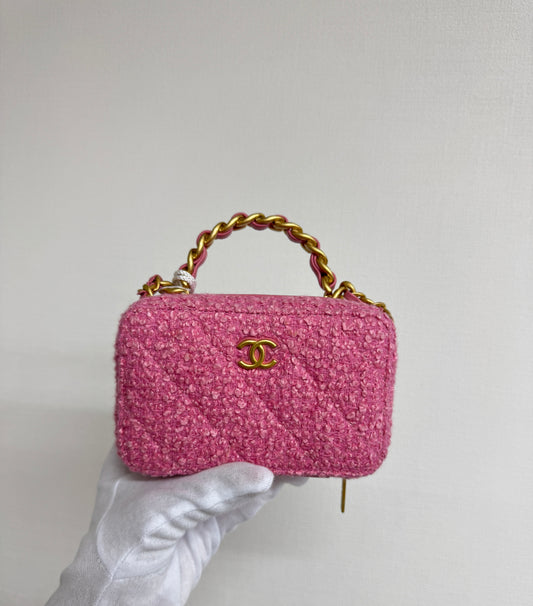 Chanel  Trendy CC Vanity Tweed Pink Bag