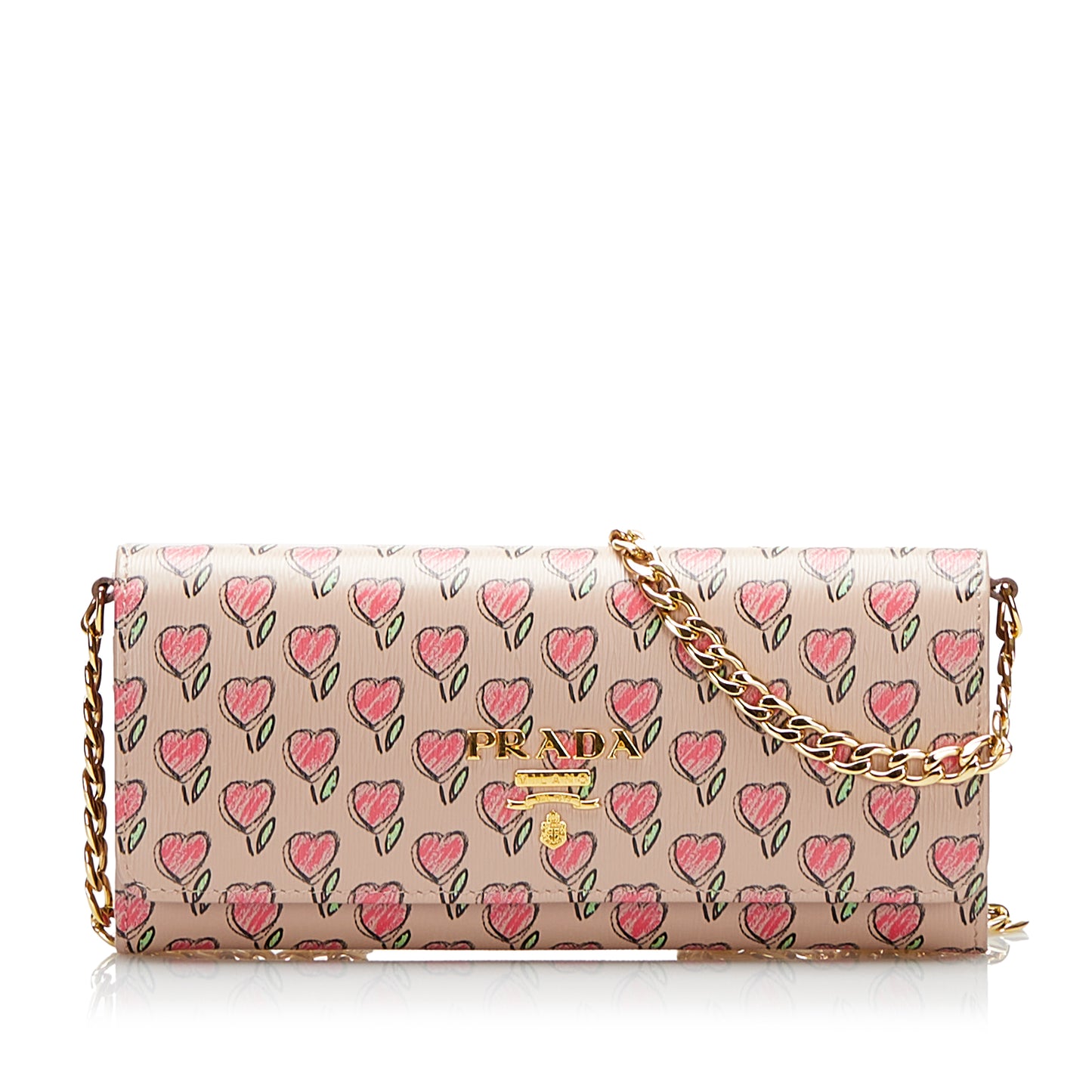 Vitello Move Love Wallet On Chain Brown - Re-Luxury