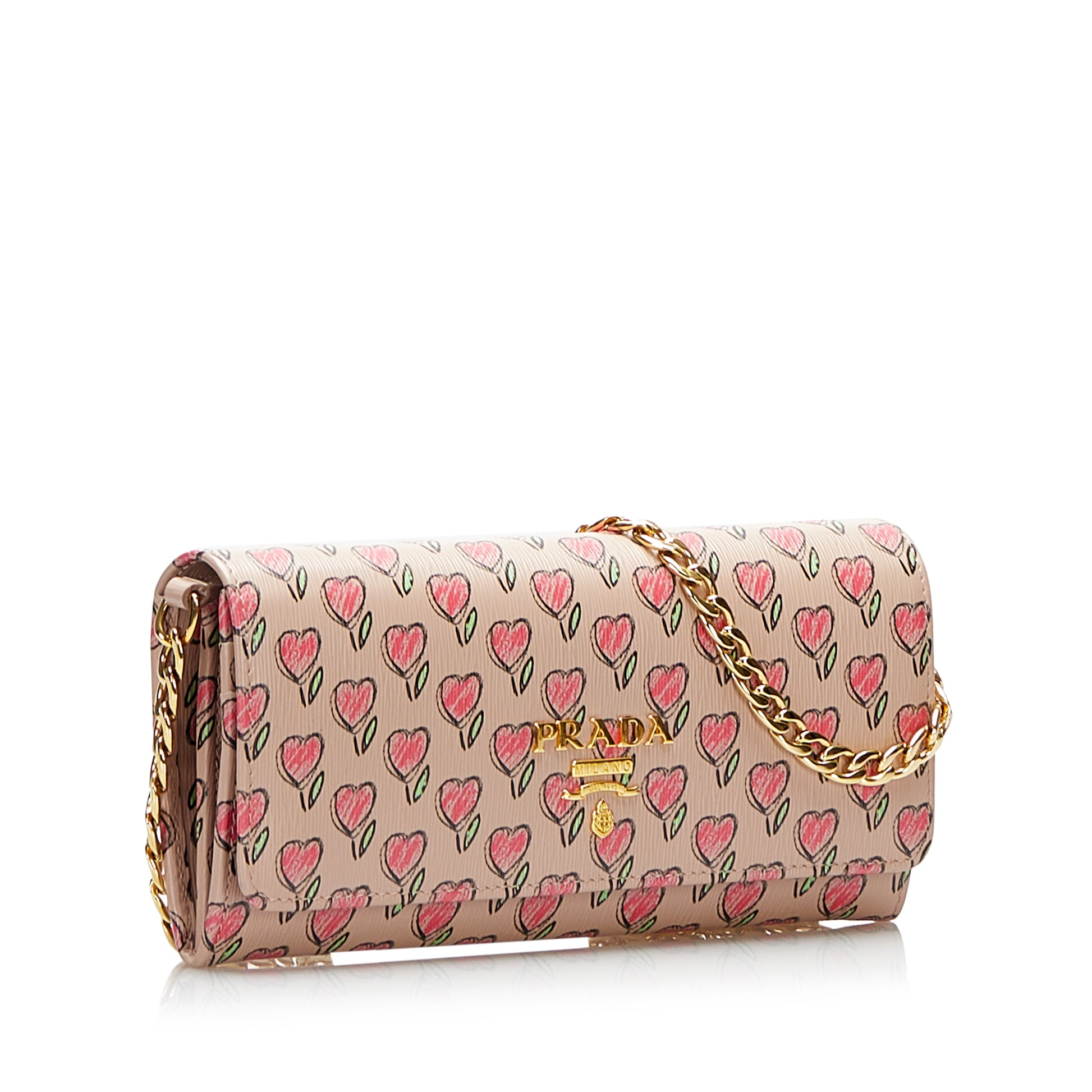 Vitello Move Love Wallet On Chain Brown -  Re-Luxury