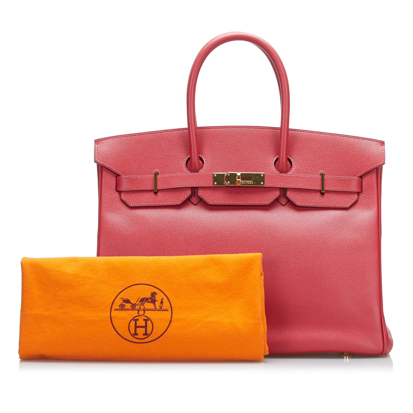 Togo Birkin Retourne 35 Red - Re-Luxury