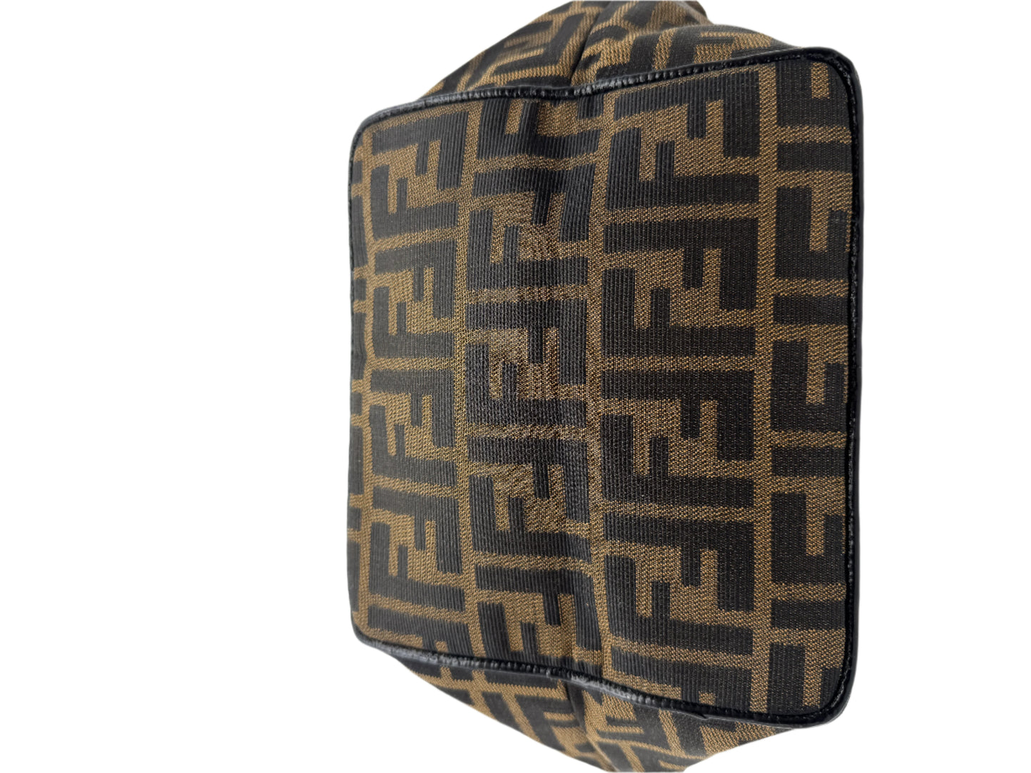 bottom-part-of-the-fendi-zucca-handbag-with-logo-across-the-bag-and-black-leather-trim