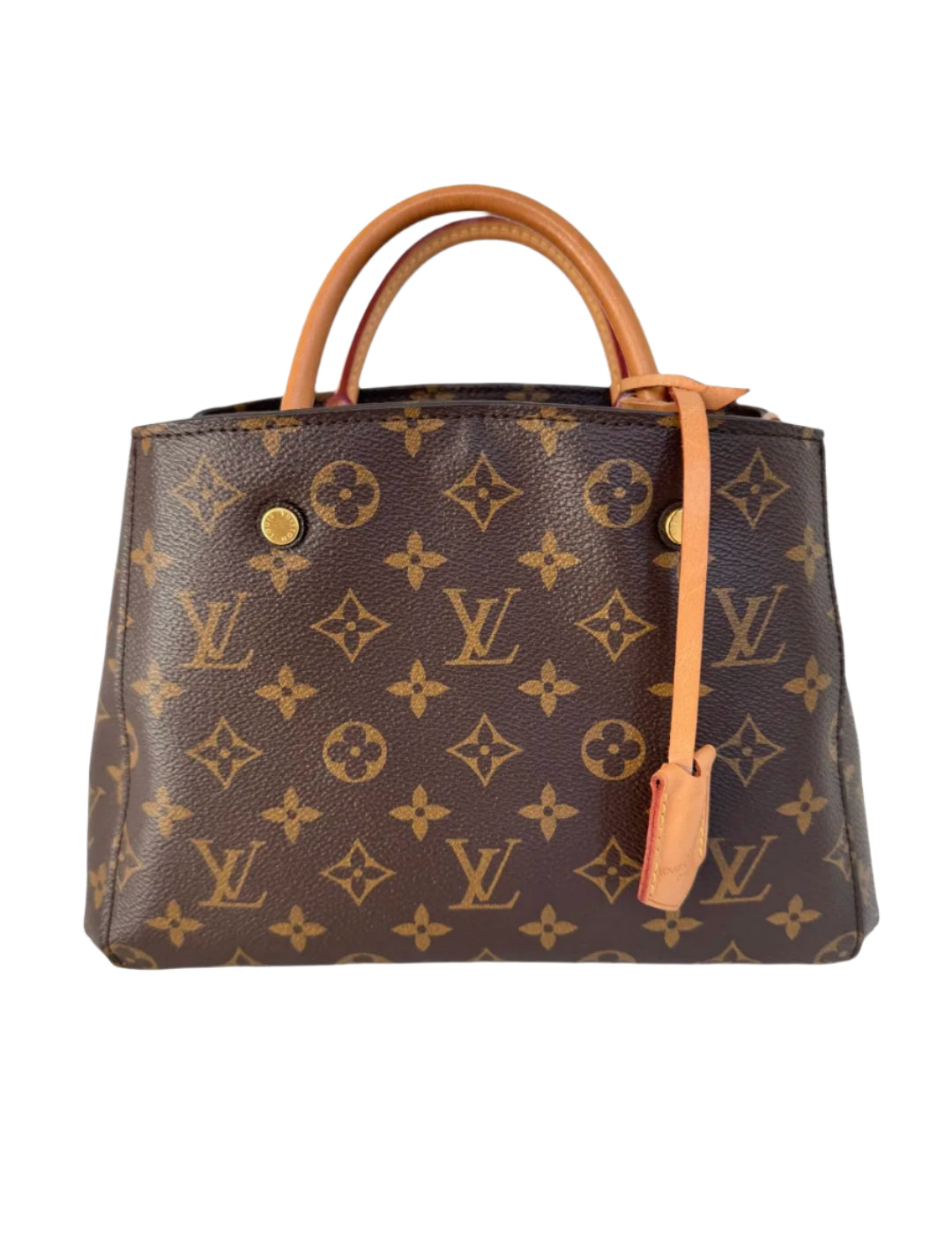 front-part-of-louis-vuitton-montaigne-bb-bag-with-monogram-across-the-bag-and-vachetta-leather-strap