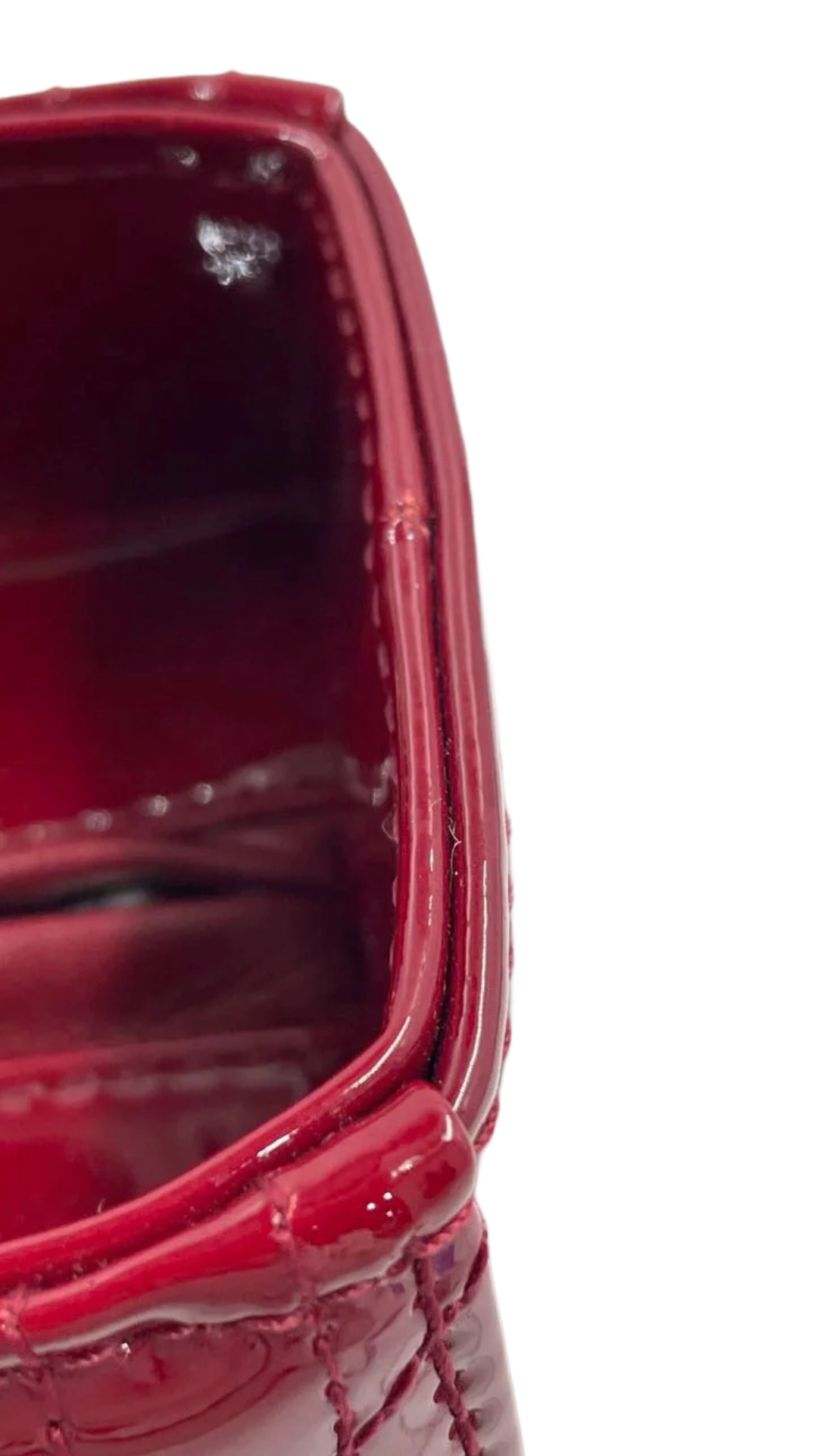 Lady Dior Medium Patent Leather Handbag