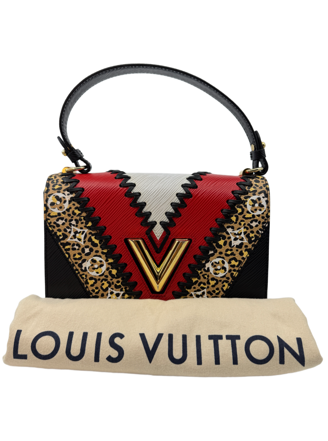 LV Twist Monogram Giant Jungle MM Red
