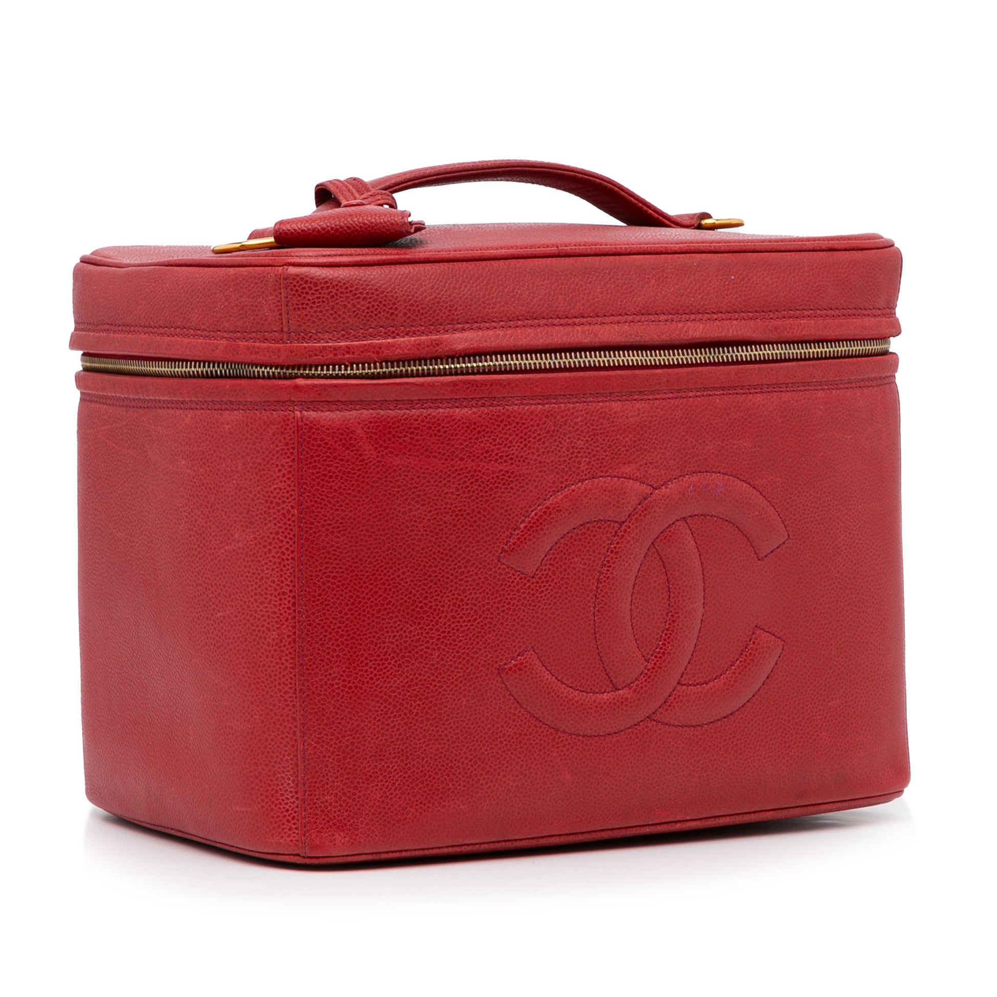 CC Caviar Vanity Bag Red -  Re-Luxury