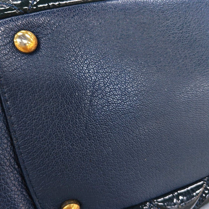 Chanel Dark blue patent leather quilted handbag