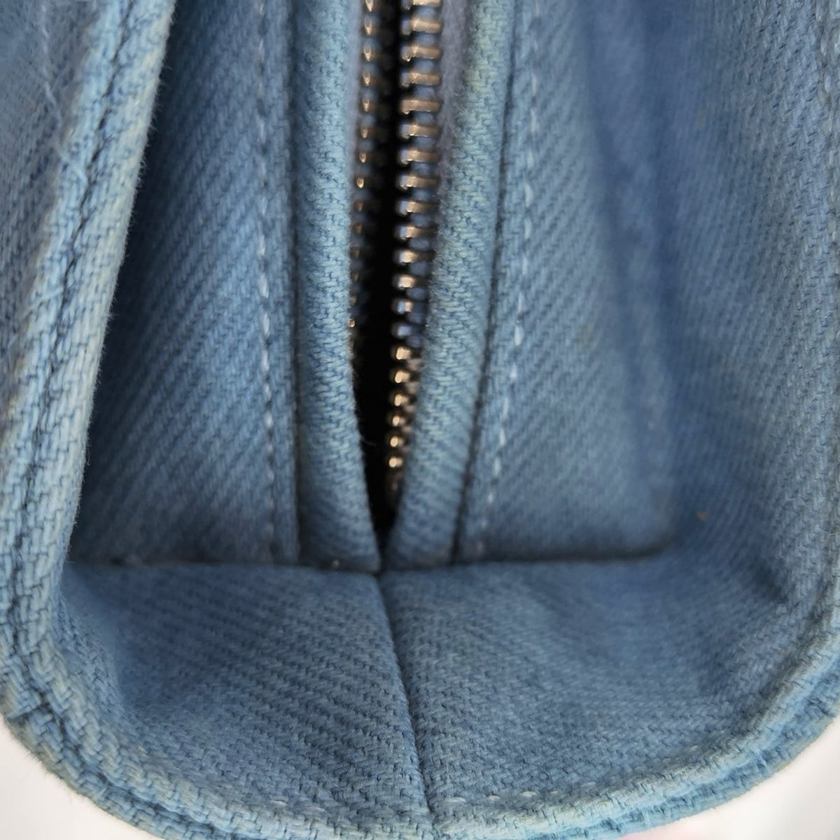 DIOR Diorissimo blue canvas Cannage shoulder bag