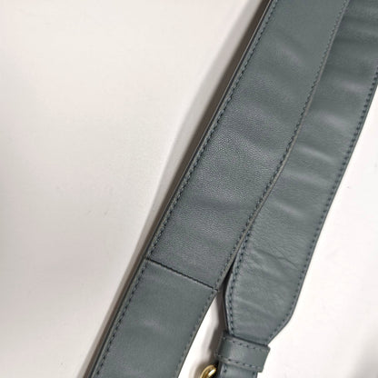 Lady Dior Small Blue-Grey Silk Satin Cannage Quilted Shoulder Bag