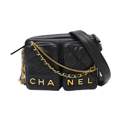 Chanel Small black quilted cowhide shoulder bag