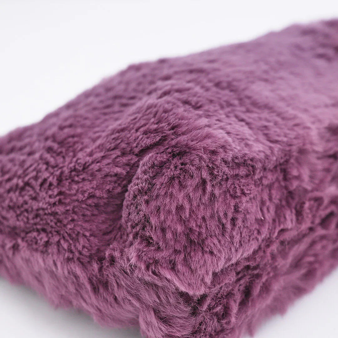 Chanel Purple CC Fur Chain Shoulder