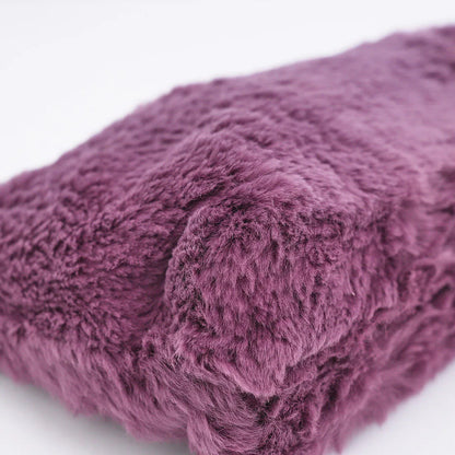 Chanel Purple CC Fur Chain Shoulder