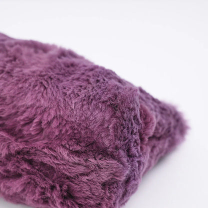 Chanel Purple CC Fur Chain Shoulder