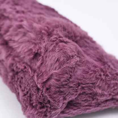 Chanel Purple CC Fur Chain Shoulder