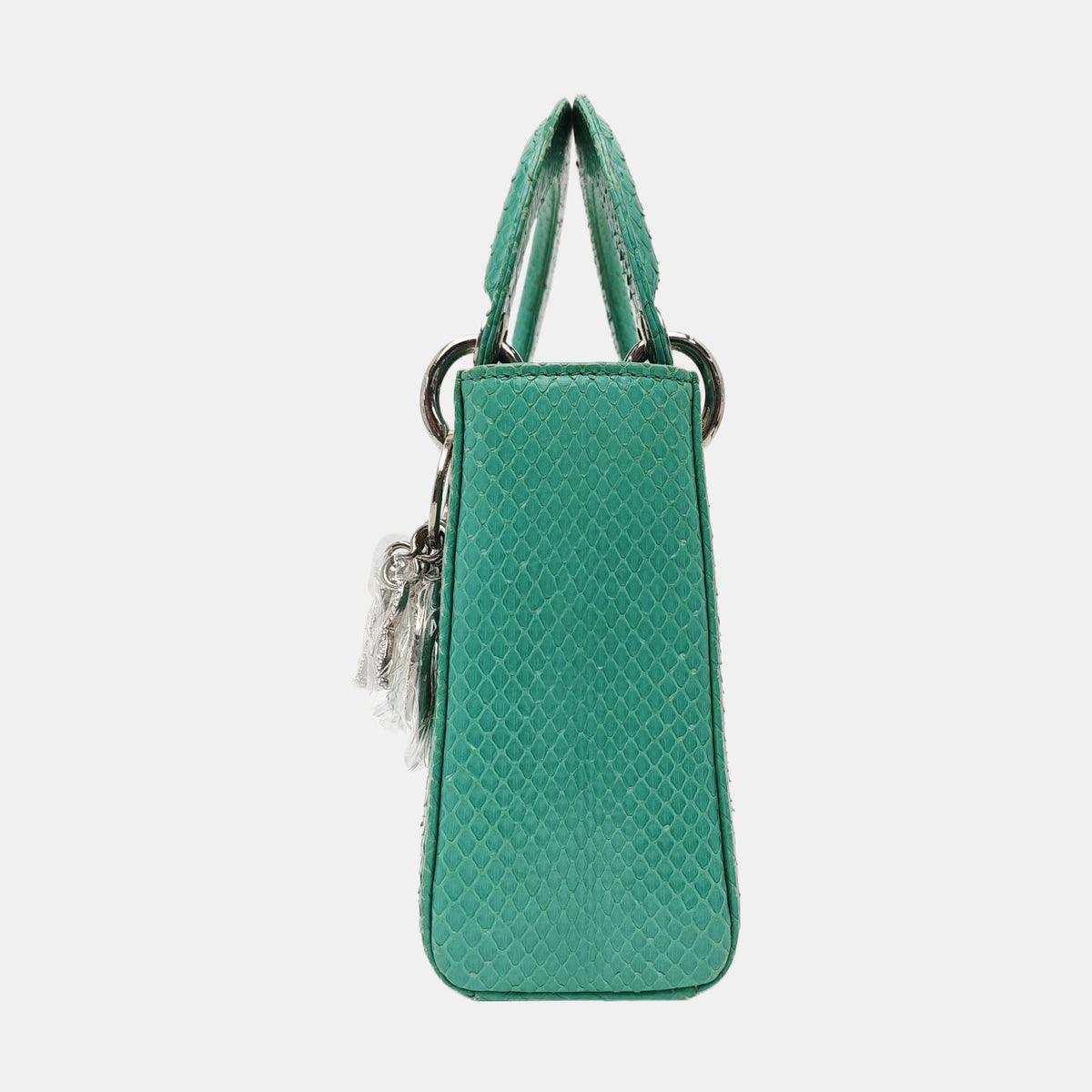 DIOR Lady Dior Green Snakeskin Inlay Shoulder Bag Mini