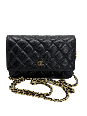 Chanel Wallet On Chain Black Caviar Leather