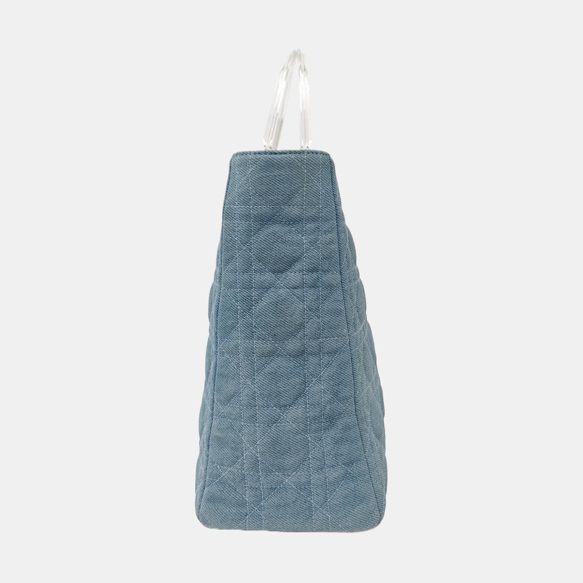 DIOR Diorissimo blue canvas Cannage shoulder bag