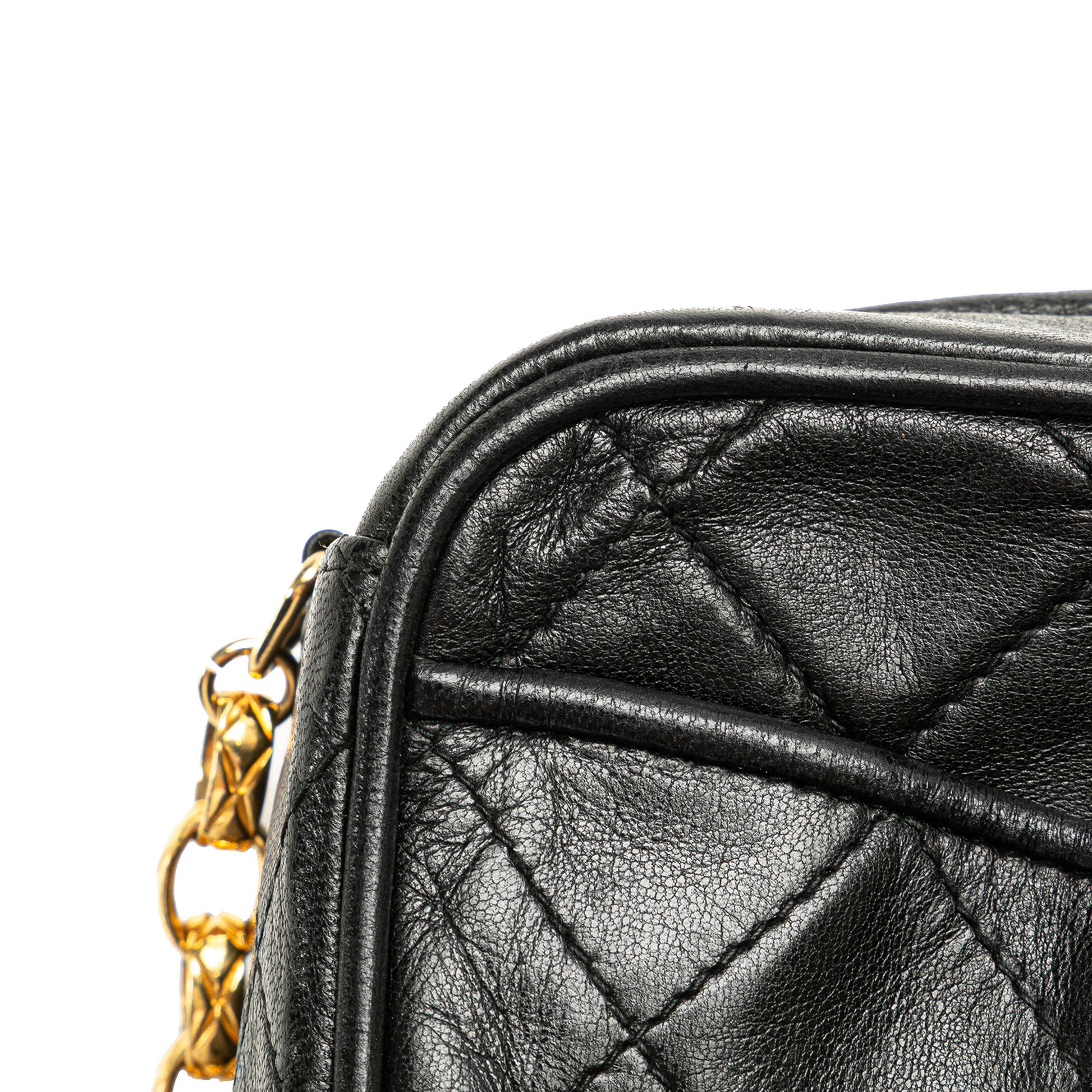 CC Quilted Lambskin Tassel Camera Bag Black -  Re-Luxury