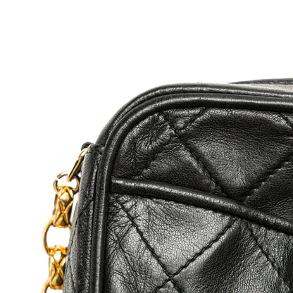 CC Quilted Lambskin Tassel Camera Bag Black -  Re-Luxury